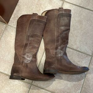 FRYE Paige tall riding boot women’s size 8. Dark brown